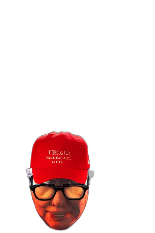 hat, mask, face, staff, 3d render, cartoon, photorealistic, pixel art transparent PNG cut-out