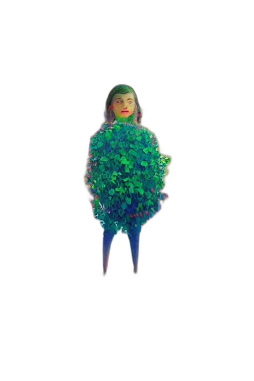 dress, tree, creature, hair transparent PNG cut-out