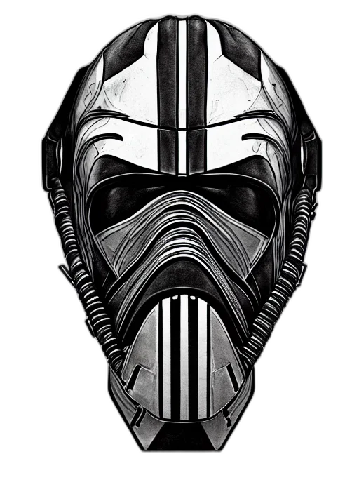 mask, face, robot, comic book art transparent PNG cut-out