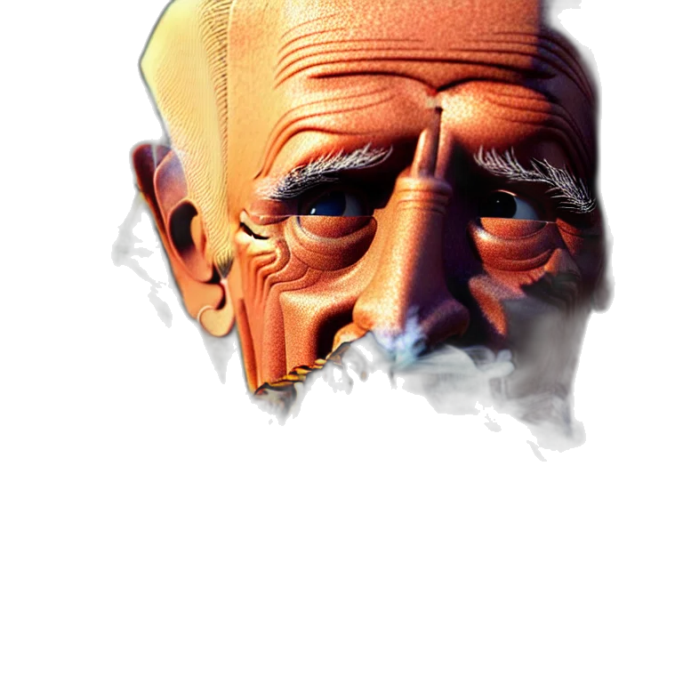 mask, face, staff, creature, concept art, photorealistic, 3d render, comic book art transparent PNG cut-out