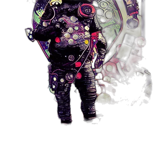 robot, staff, jacket, creature transparent PNG cut-out