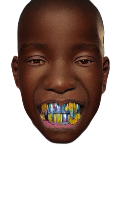 face, mask, crown, jewelry, photorealistic, 3d render, vaporwave, concept art transparent PNG cut-out