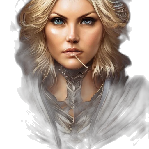 face, staff, fantasy art, photorealistic transparent PNG cut-out