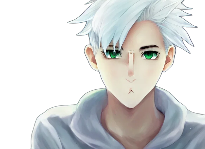 face, anime, watercolor, fantasy art transparent PNG cut-out