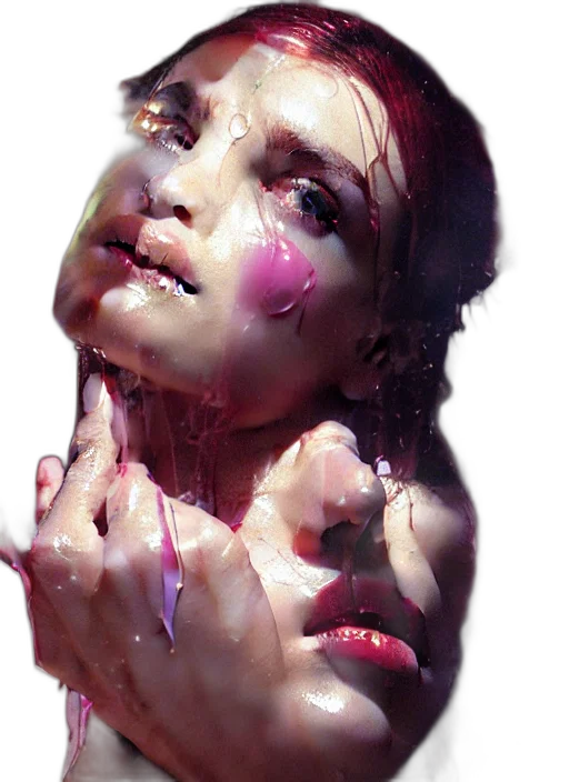 face, mask, creature, photorealistic transparent PNG cut-out