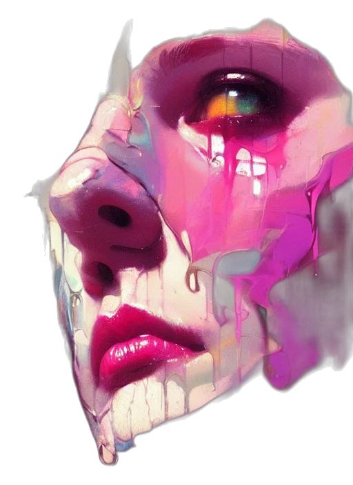 face, mask, cyberpunk, photorealistic transparent PNG cut-out