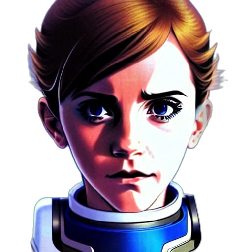 face, robot, staff, concept art, comic book art, cartoon, pixel art, outer space transparent PNG cut-out