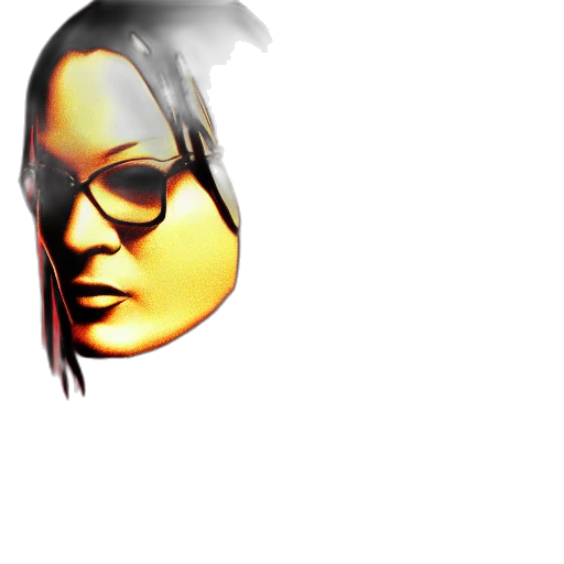 face, mask, hair, staff transparent PNG cut-out