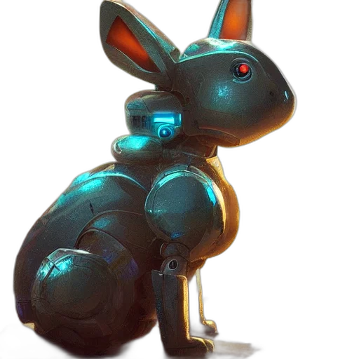 robot, animal, creature, weapon, concept art, 3d render, cyberpunk, pixel art transparent PNG cut-out