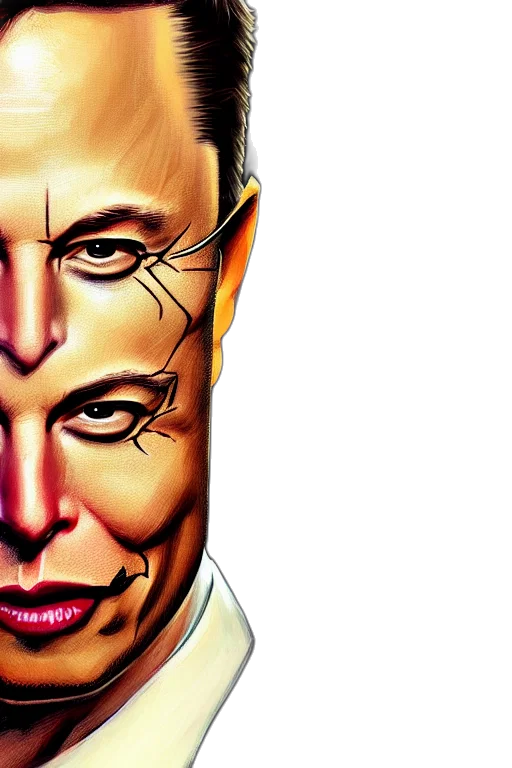 face, mask, comic book art, photorealistic transparent PNG cut-out
