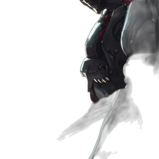 robot, mask, weapon, sword, concept art, cyberpunk, fantasy art, pixel art transparent PNG cut-out