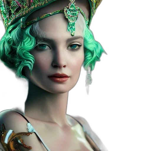 crown, jewelry, fantasy art, 3d render transparent PNG cut-out