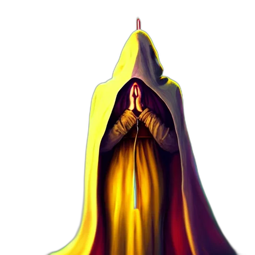 dress, crown, mask, staff, concept art, 3d render, fantasy art, comic book art transparent PNG cut-out