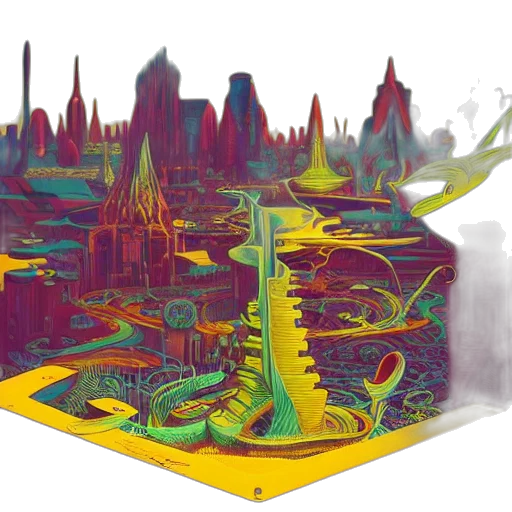 dragon, robot, concept art, 3d render, fantasy art, cyberpunk, outer space, underwater transparent PNG cut-out