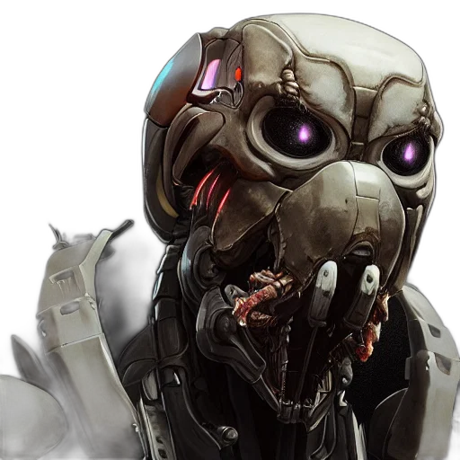 robot, mask, face, creature transparent PNG cut-out