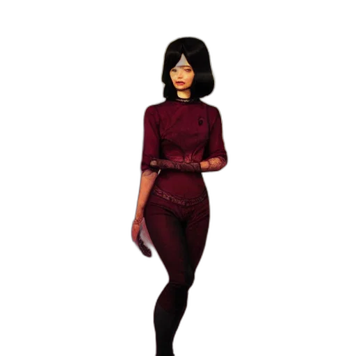 dress, concept art, 3d render, cartoon transparent PNG cut-out