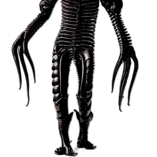creature, robot, animal, staff, concept art, 3d render, comic book art, giger transparent PNG cut-out