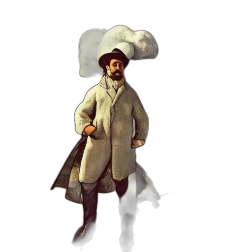 staff, hat, jacket, umbrella transparent PNG cut-out