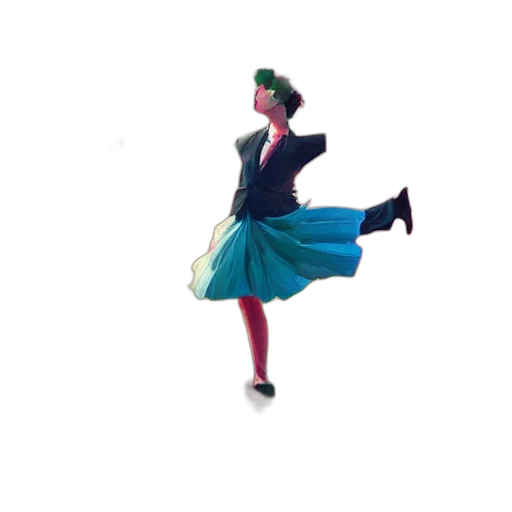 dress, umbrella, staff, hat, 3d render, concept art, pixel art, photorealistic transparent PNG cut-out
