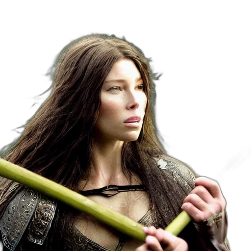 sword, staff, hair, weapon transparent PNG cut-out