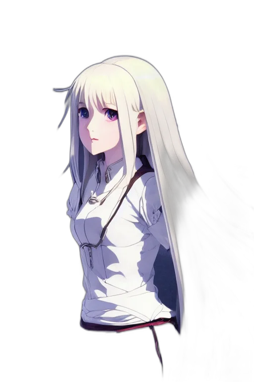 dress, staff, robot, hair transparent PNG cut-out