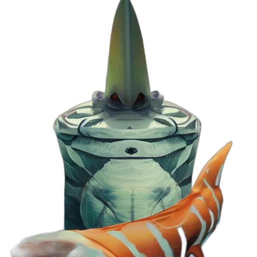 bottle, crown, animal, staff, concept art, 3d render, fantasy art, photorealistic transparent PNG cut-out