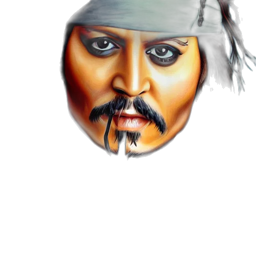 face, mask, hat, photorealistic, fantasy art, cartoon, oil painting, portrait transparent PNG cut-out