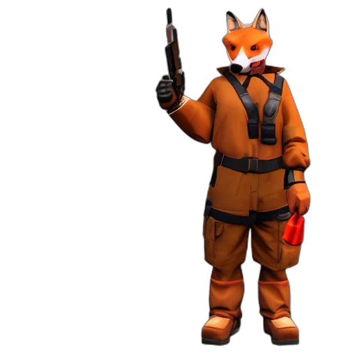staff, animal, jacket, weapon, concept art, 3d render, pixel art, fantasy art transparent PNG cut-out