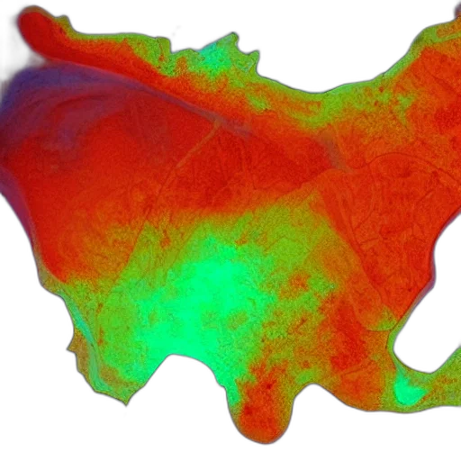 heat, map transparent PNG cut-out