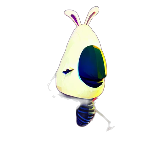 robot, staff, hat, creature transparent PNG cut-out