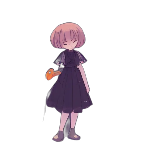 dress, staff, creature, weapon transparent PNG cut-out