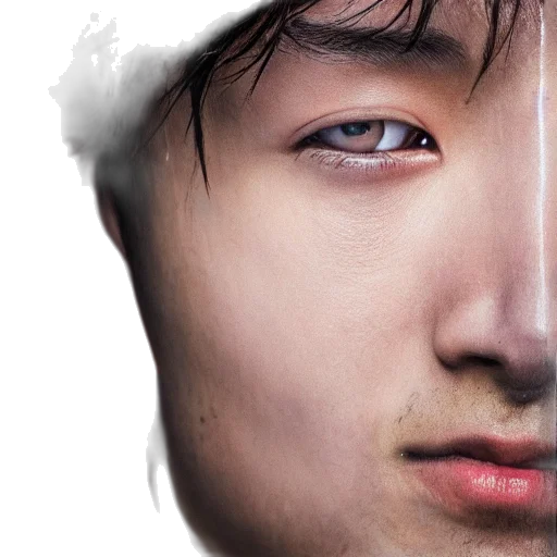 face, mask, photorealistic, 3d render transparent PNG cut-out