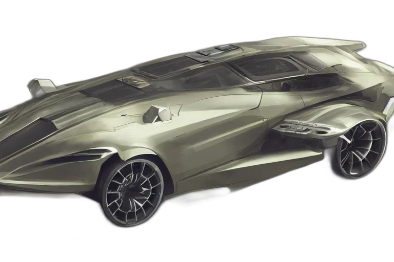 car, 3d render, concept art, photorealistic transparent PNG cut-out