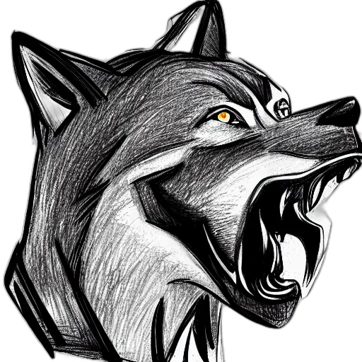 animal, cartoon, fantasy art, concept art, photorealistic, monochrome, sketch, sideview transparent PNG cut-out