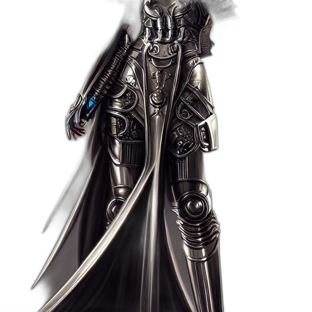 sword, staff, robot, weapon, concept art, fantasy art, cyberpunk, 3d render transparent PNG cut-out