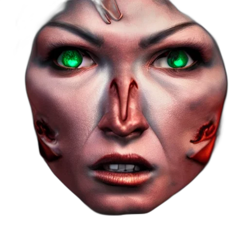 face, mask, creature, robot transparent PNG cut-out