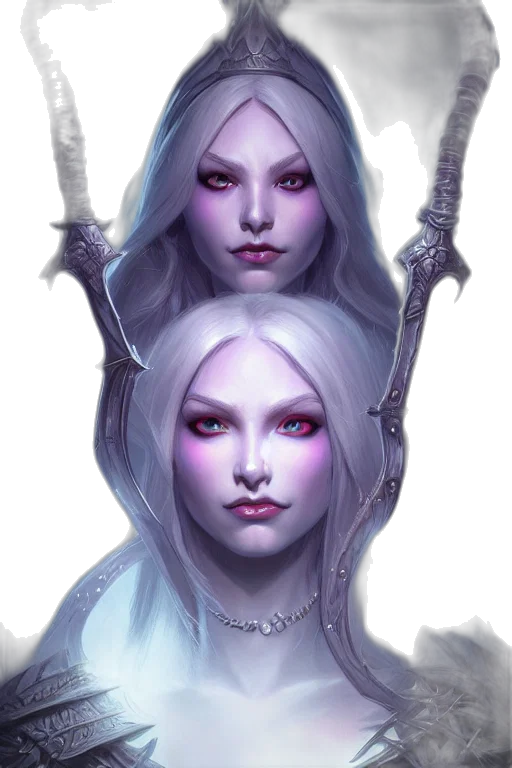 face, fantasy art, concept art, pixel art transparent PNG cut-out