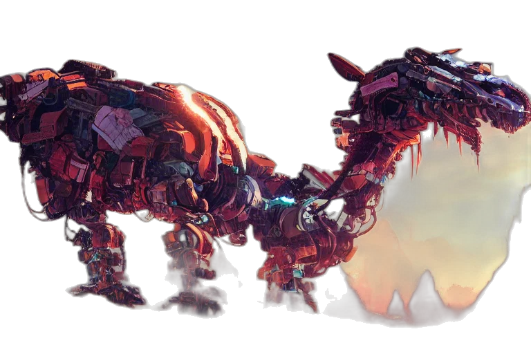 dragon, creature, weapon, robot, concept art, fantasy art, 3d render, pixel art transparent PNG cut-out