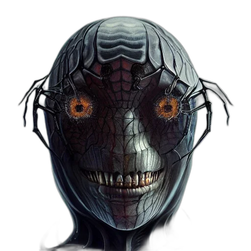mask, face, creature, robot, concept art, 3d render, fantasy art, photorealistic transparent PNG cut-out