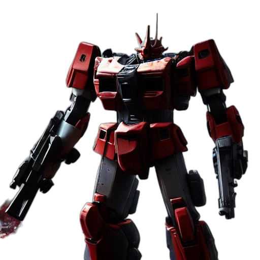 robot, weapon, concept art, 3d render transparent PNG cut-out