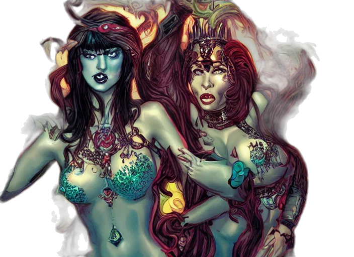 jewelry, comic book art, fantasy art, concept art transparent PNG cut-out