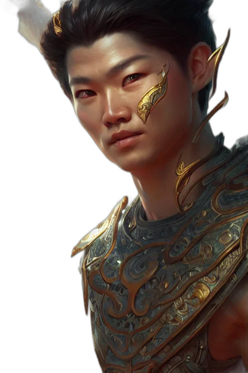 face, dragon, sword, fantasy art, concept art, photorealistic, oil painting, golden transparent PNG cut-out