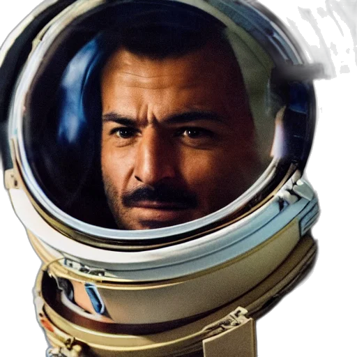 face, mask, outer space, close transparent PNG cut-out