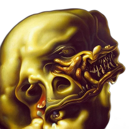 mask, face, crown, creature, photorealistic, concept art, oil painting, 3d render transparent PNG cut-out