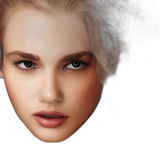 face, hair, mask, crown transparent PNG cut-out