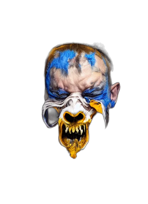 mask, face, creature, photorealistic transparent PNG cut-out