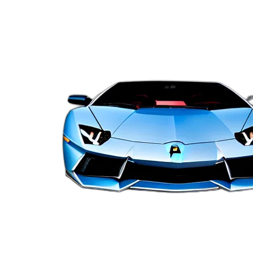 car, animal, photorealistic, 3d render, concept art, watercolor, blue, colorful transparent PNG cut-out
