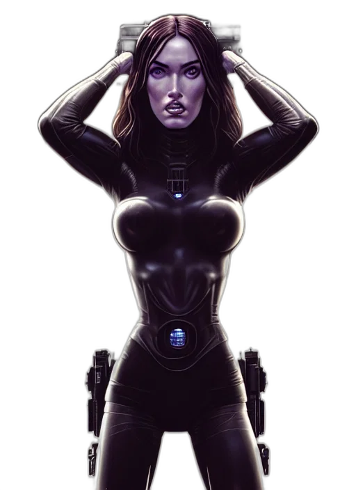 robot, cyberpunk, comic book art, concept art transparent PNG cut-out