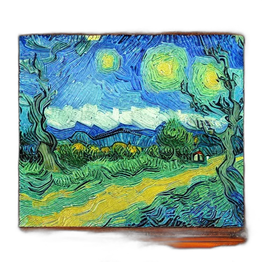 oil painting, photorealistic, fantasy art, concept art, night, sunset, forest, outer space transparent PNG cut-out