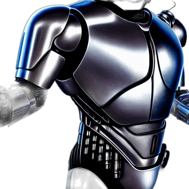 robot, 3d render, concept art, comic book art, cyberpunk, robocop, chrome, highly transparent PNG cut-out